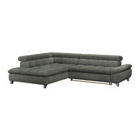 ECKSOFA Grün Chenille  - Chromfarben/Grün, KONVENTIONELL, Textil/Metall (234/312cm) - Livetastic