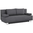SCHLAFSOFA  in Flachgewebe Grau  - Chromfarben/Grau, Design, Textil/Metall (197/88/89cm) - Xora