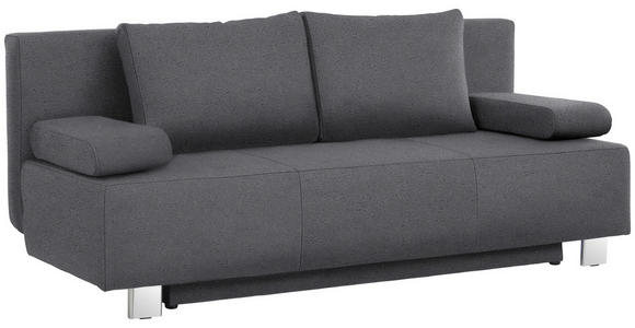 SCHLAFSOFA  in Flachgewebe Grau  - Chromfarben/Grau, Design, Textil/Metall (197/88/89cm) - Xora