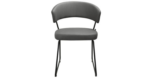 STUHL CHICAGO - Schwarz/Grau, Design, Textil/Metall (56,5/77/58cm) - Novel