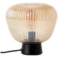 STOLNÍ LAMPA, E27, 25/24,5 cm  - jantarové barvy, Basics, kov/sklo (25/24,5cm)