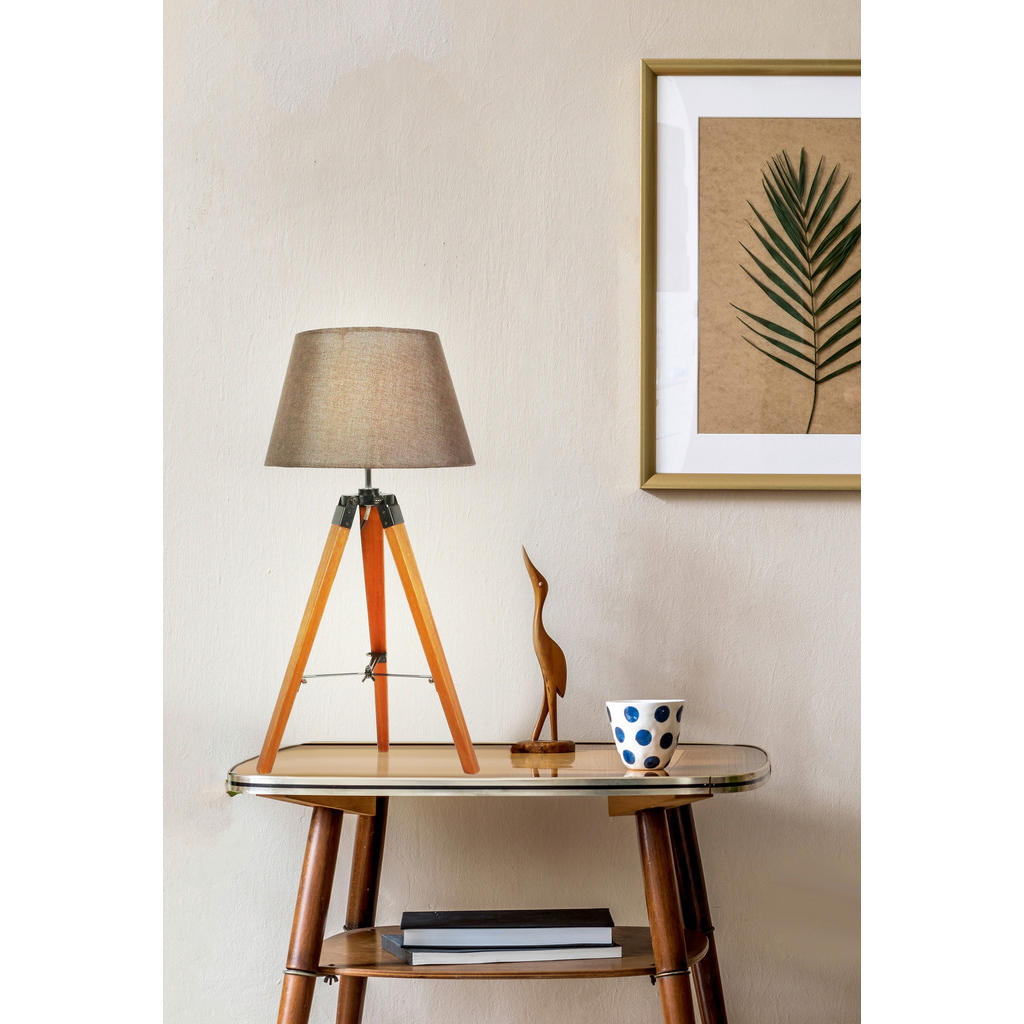 Thumbnail - Xxxl Tischleuchte, Holz, massiv, 35x68x35 cm, Lampen & Leuchten, Innenbeleuchtung, Tischlampen, Tischlampen