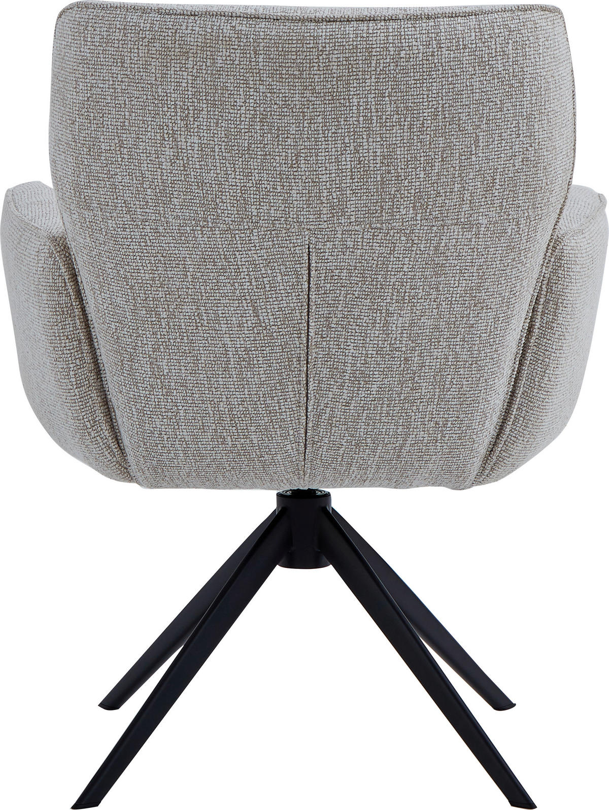ARMLEHNSTUHL  in Eisen Leinenoptik  - Beige/Schwarz, Design, Textil/Metall (67/86/68cm) - Novel