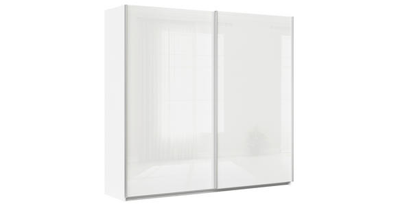 SCHWEBETÜRENSCHRANK  in Weiß  - Alufarben/Weiß, KONVENTIONELL, Glas/Holzwerkstoff (225/229/62cm) - Xora