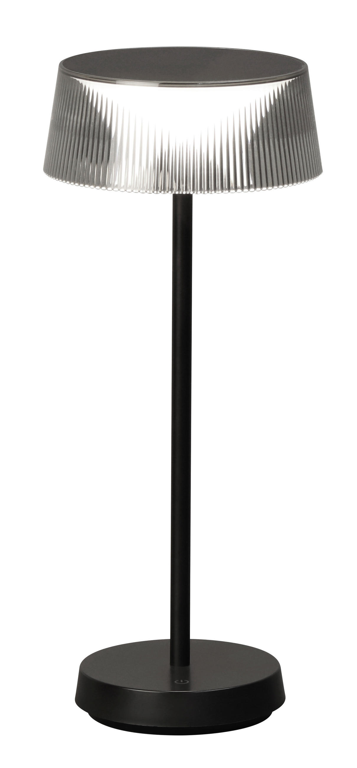 AKKU-TISCHLEUCHTE Torre 15,40/36,5 cm   - Schwarz, Design, Glas/Metall (15,40/36,5cm) - Schöner Wohnen