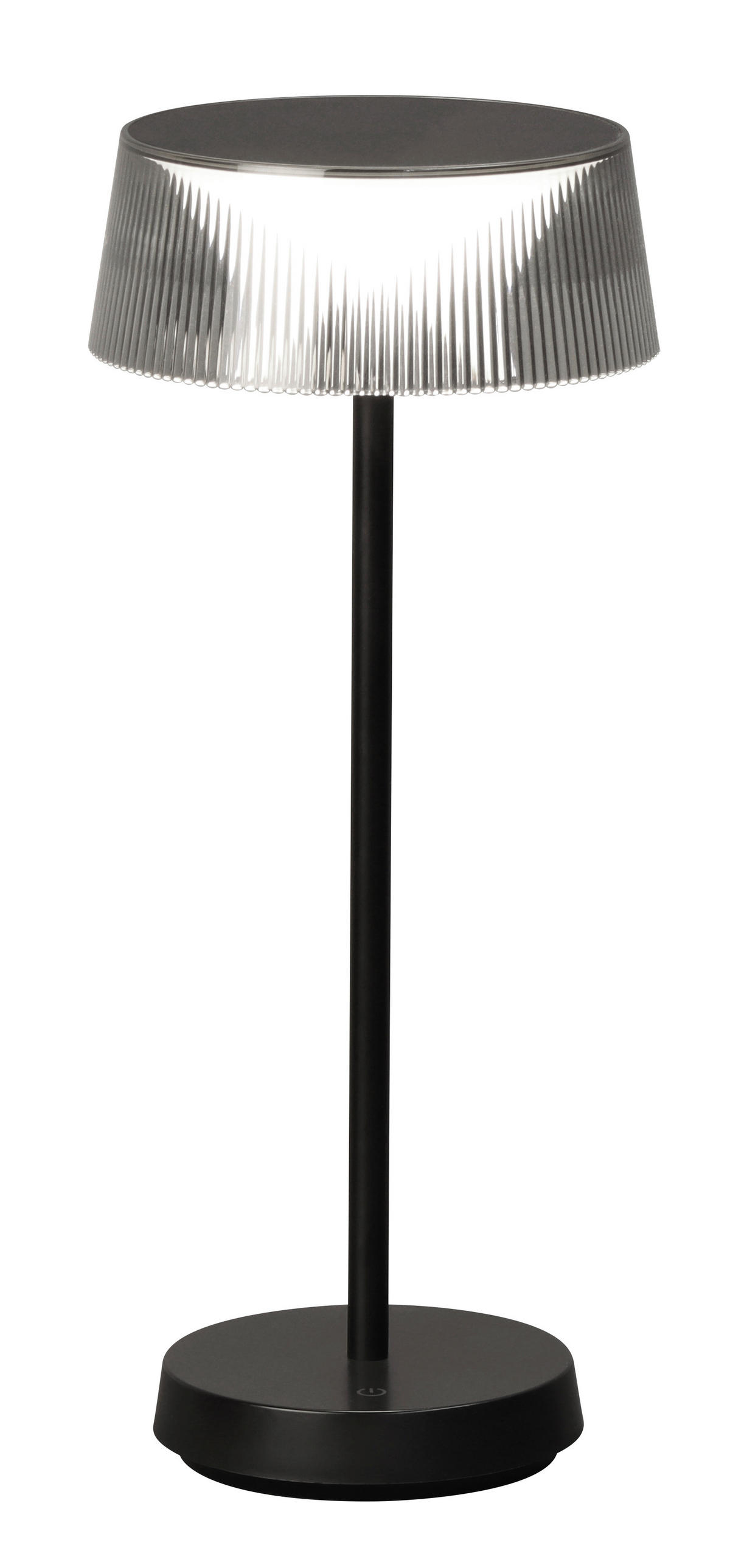 AKKU-TISCHLEUCHTE Torre 15,40/36,5 cm   - Schwarz, Design, Glas/Metall (15,40/36,5cm) - Schöner Wohnen