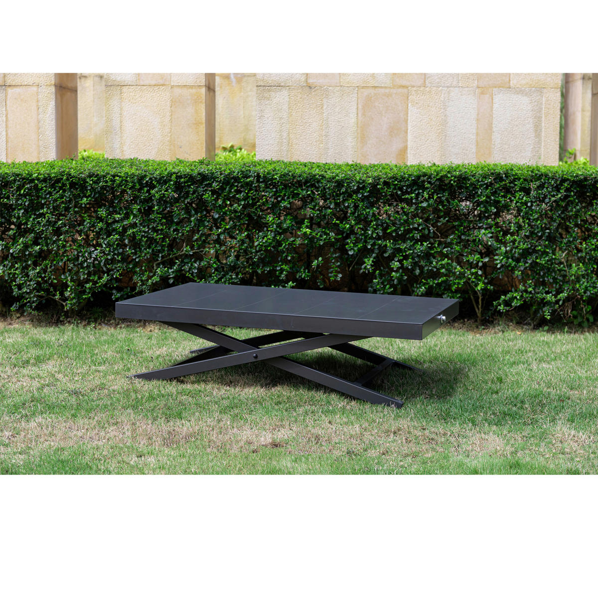 LOUNGETISCH Metall  - Anthrazit, MODERN, Kunststoff/Metall (110/62/60cm) - Gardenson