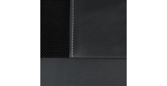 CHEFSESSEL Lederlook Grau, Schwarz  - Schwarz/Weiß, Design, Kunststoff/Textil (64/115-125/74cm) - Carryhome