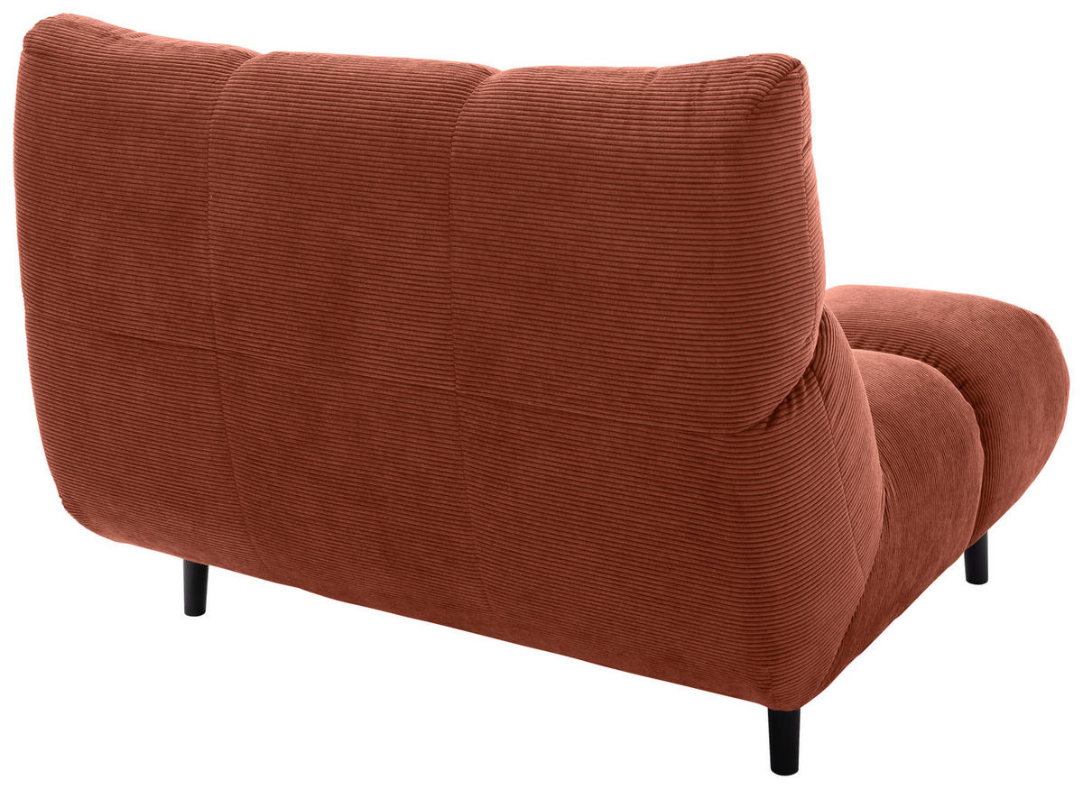 SESSEL in Feincord Rostfarben  - Rostfarben/Schwarz, Design, Holz/Textil (112/85/108cm) - Pure Home Lifestyle