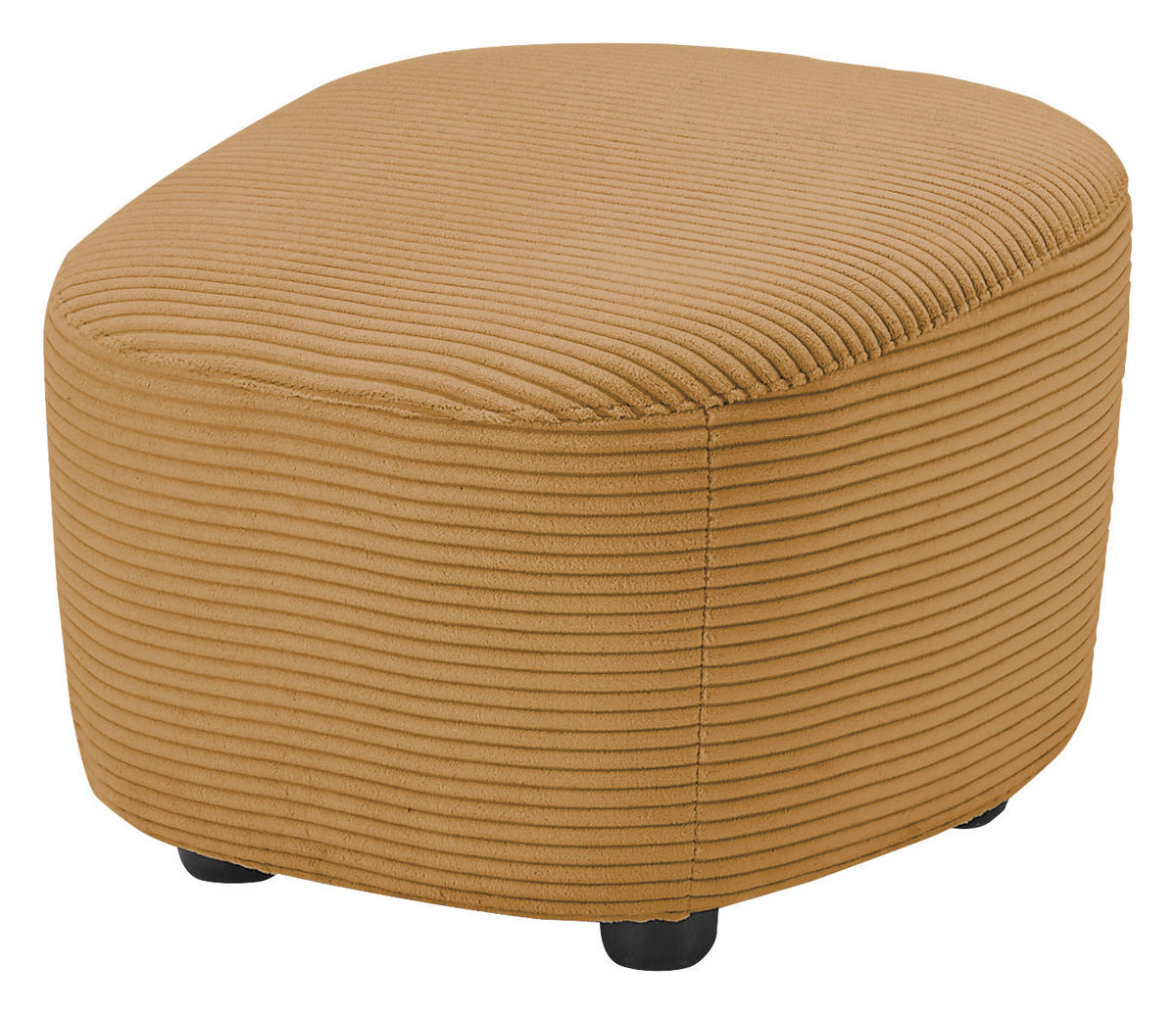HOCKER Cord Honig  - Schwarz/Honig, Design, Kunststoff/Textil (54/41/57cm) - SetOne by Musterring