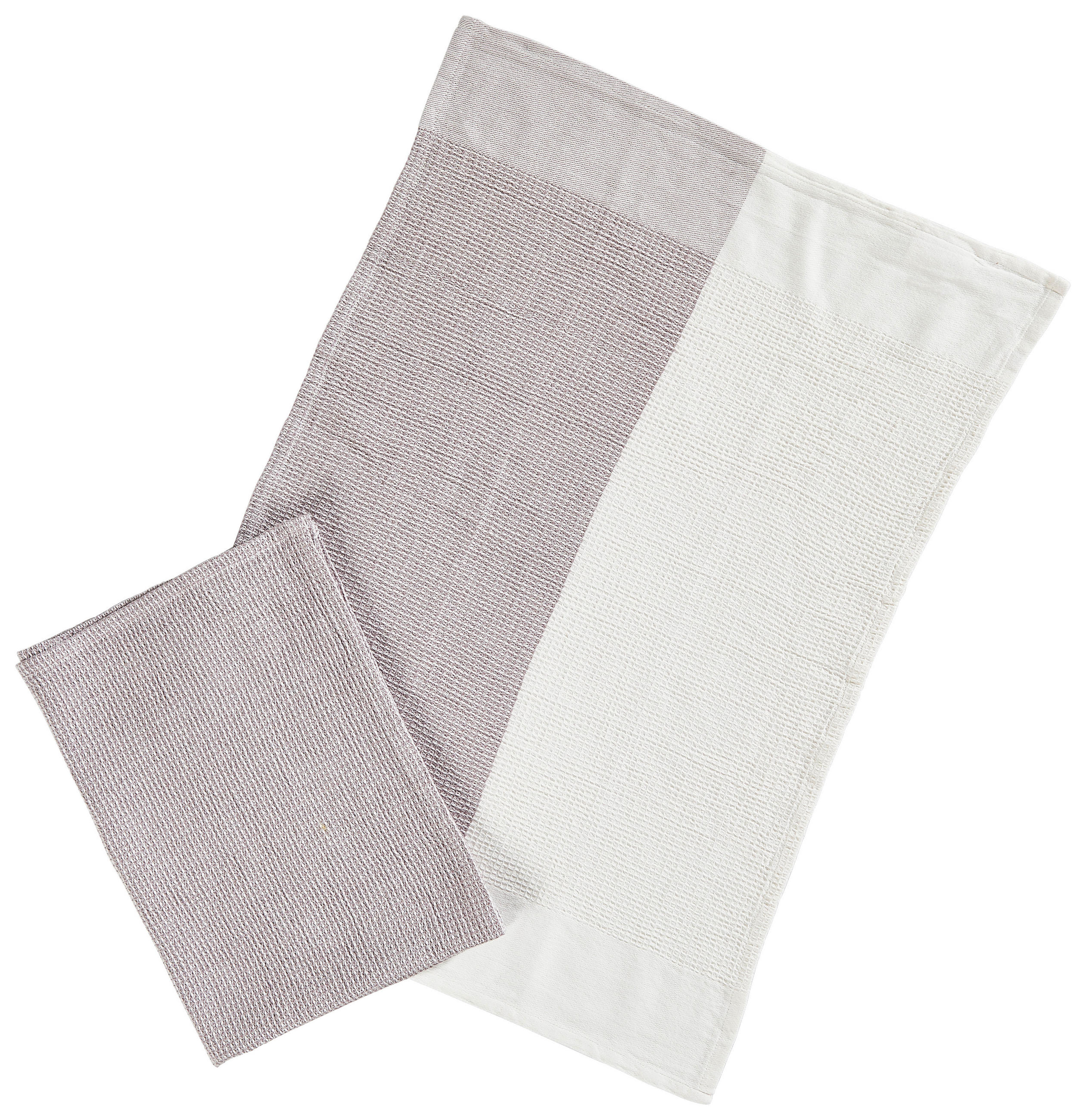 GESCHIRRTUCH-SET 2-teilig Weiß, Beere  - Beere/Weiß, KONVENTIONELL, Textil (50/70cm) - Esposa