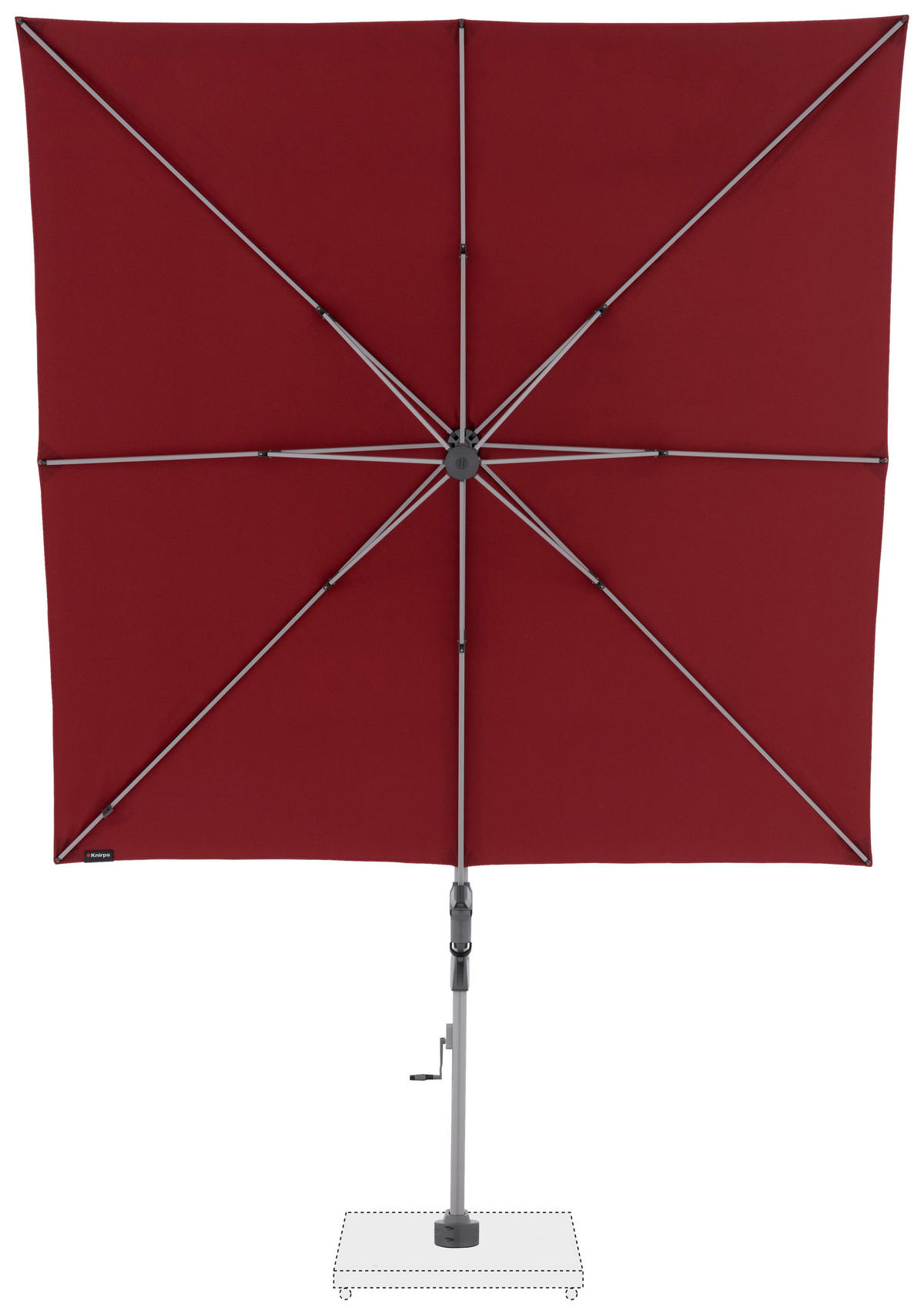 AMPELSCHIRM 275 cm Bordeaux  - Bordeaux/Silberfarben, KONVENTIONELL, Textil/Metall (275/275cm) - KNIRPS