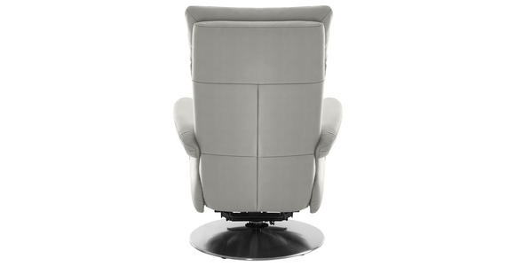 RELAXSESSEL in Leder Weiß - Edelstahlfarben/Weiß, Design, Leder/Metall (78/112/85cm) - Cantus
