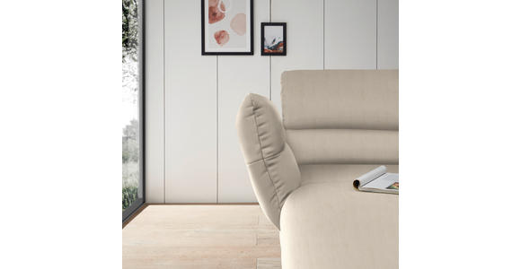 ECKSOFA  in Flachgewebe Magnolie  176-217/279-327 cm  - Magnolie/Schwarz, Design, Textil/Metall (176-217/279-327cm) - Dieter Knoll