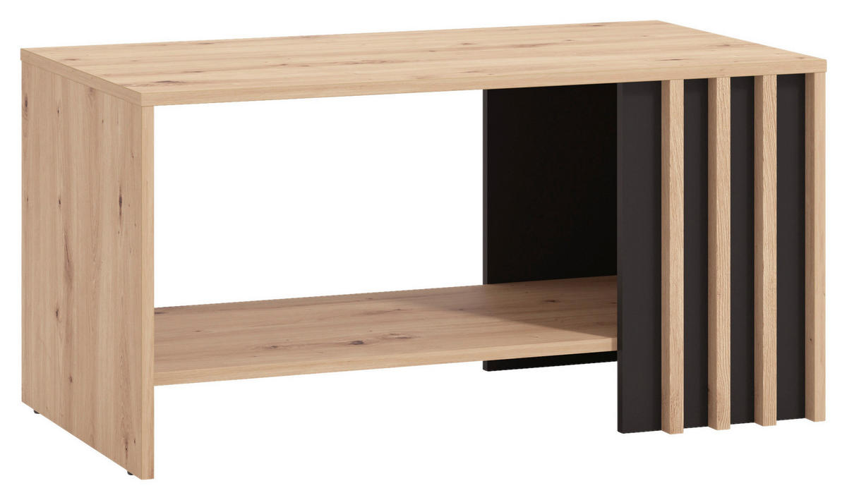 KONFERENČNÝ STOLÍK, čierna, dub artisan, kompozitné drevo, 90/49,5/45 cm - čierna/dub artisan, Basics, kompozitné drevo (90/49,5/45cm) - Hom`in