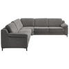 ECKSOFA in Chenille Graubraun  278/278 cm  - Graubraun/Schwarz, Design, Textil/Metall (278/278cm) - Valdera