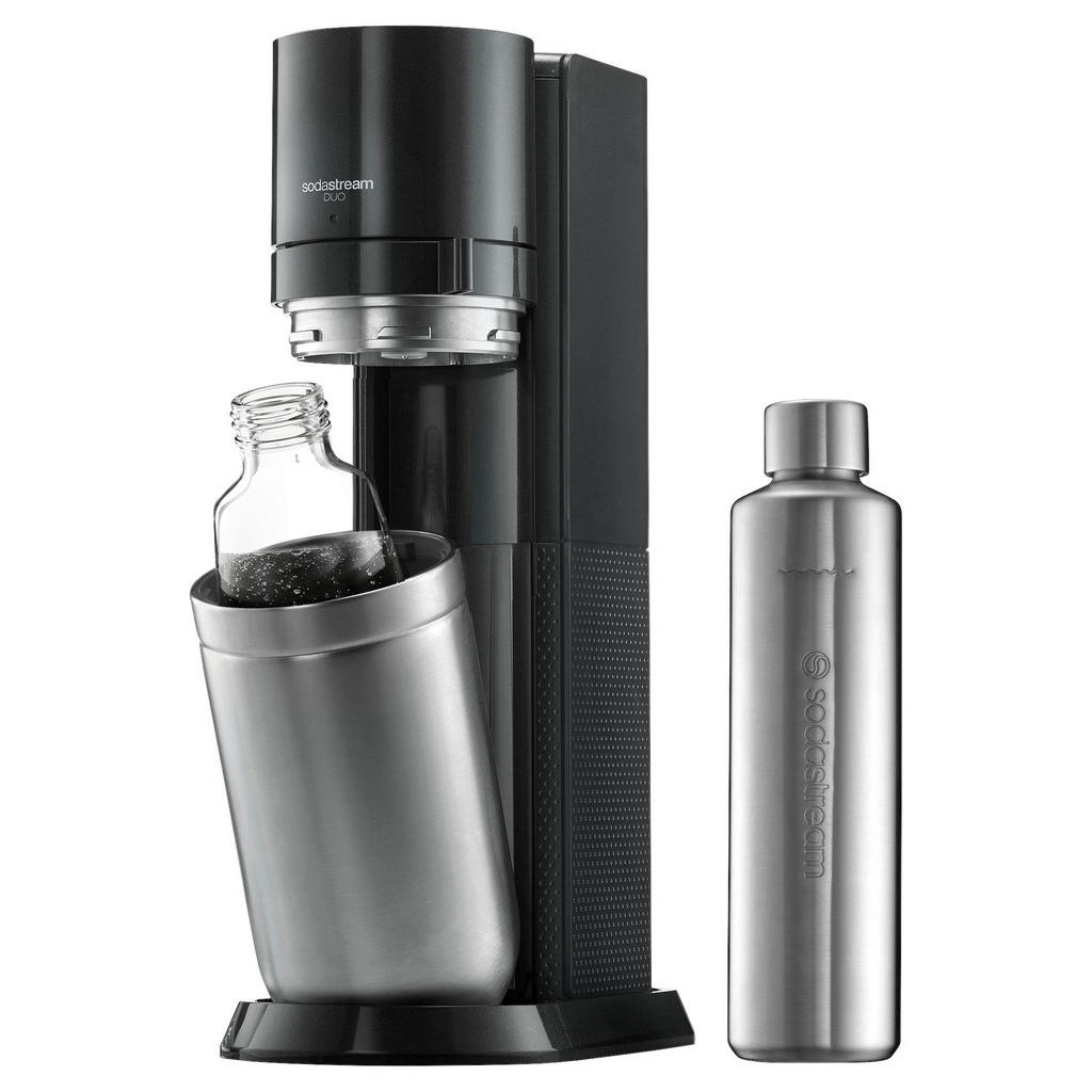 Thumbnail - SodaStream Wassersprudler DUO Inkl. Metallflasche, Anthrazit, Glas, Metall, Kunststoff, 15.8x44x31 cm, Küchengeräte, Was...
