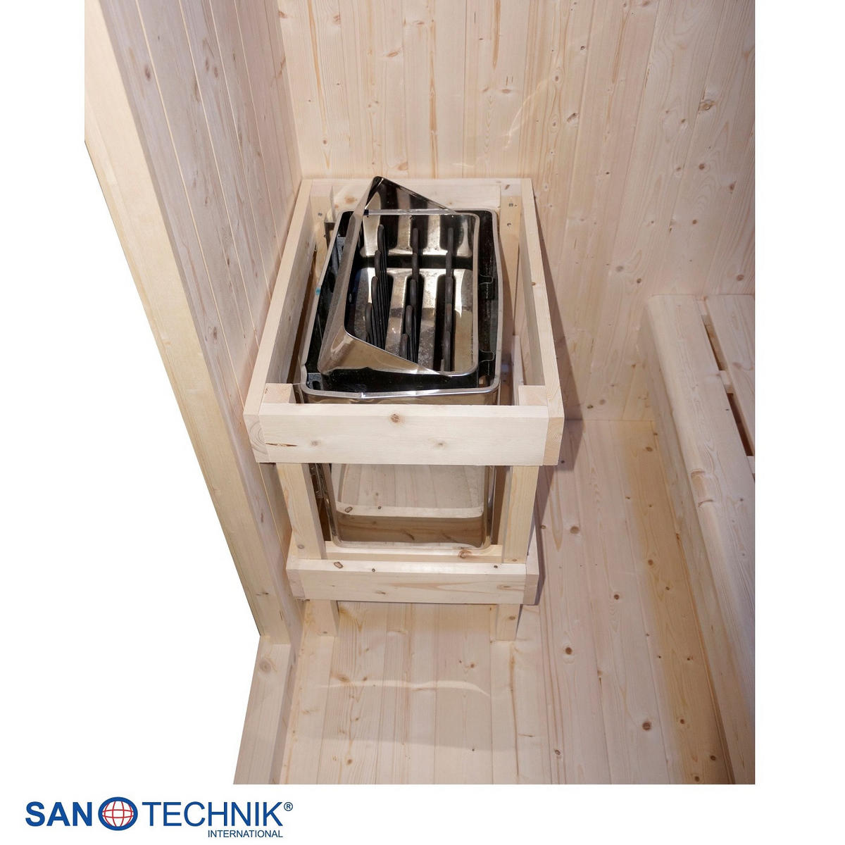 INFRAROTKABINE für 4-6 Personen Lahti  - Fichtefarben, KONVENTIONELL, Holz (198/181,5/202,2cm) - Sanotechnik