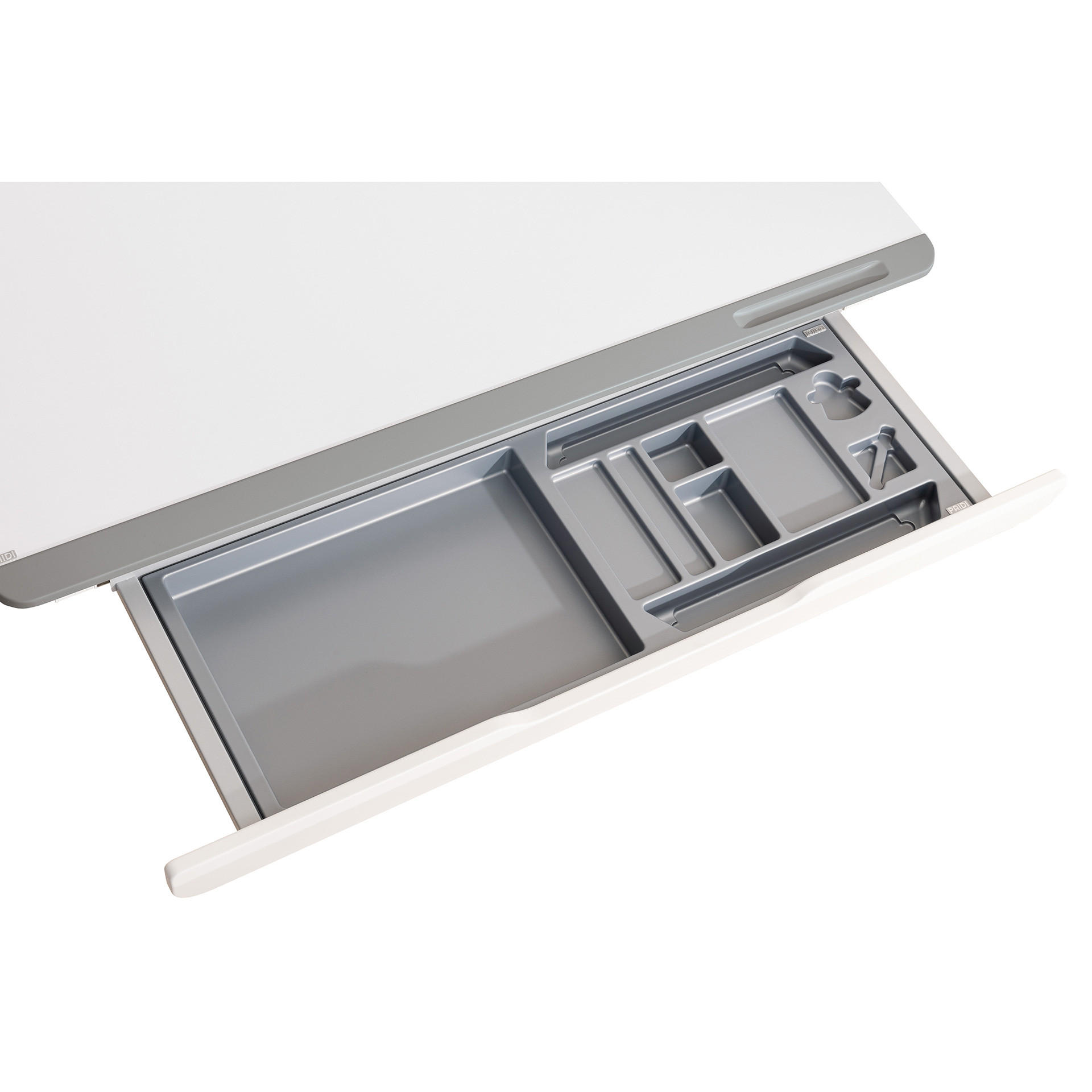 FIÓKOS SZEKRÉNYBETÉT - fehér, Basics, faalapú anyag (88,8/4,8/32,9cm) - Paidi