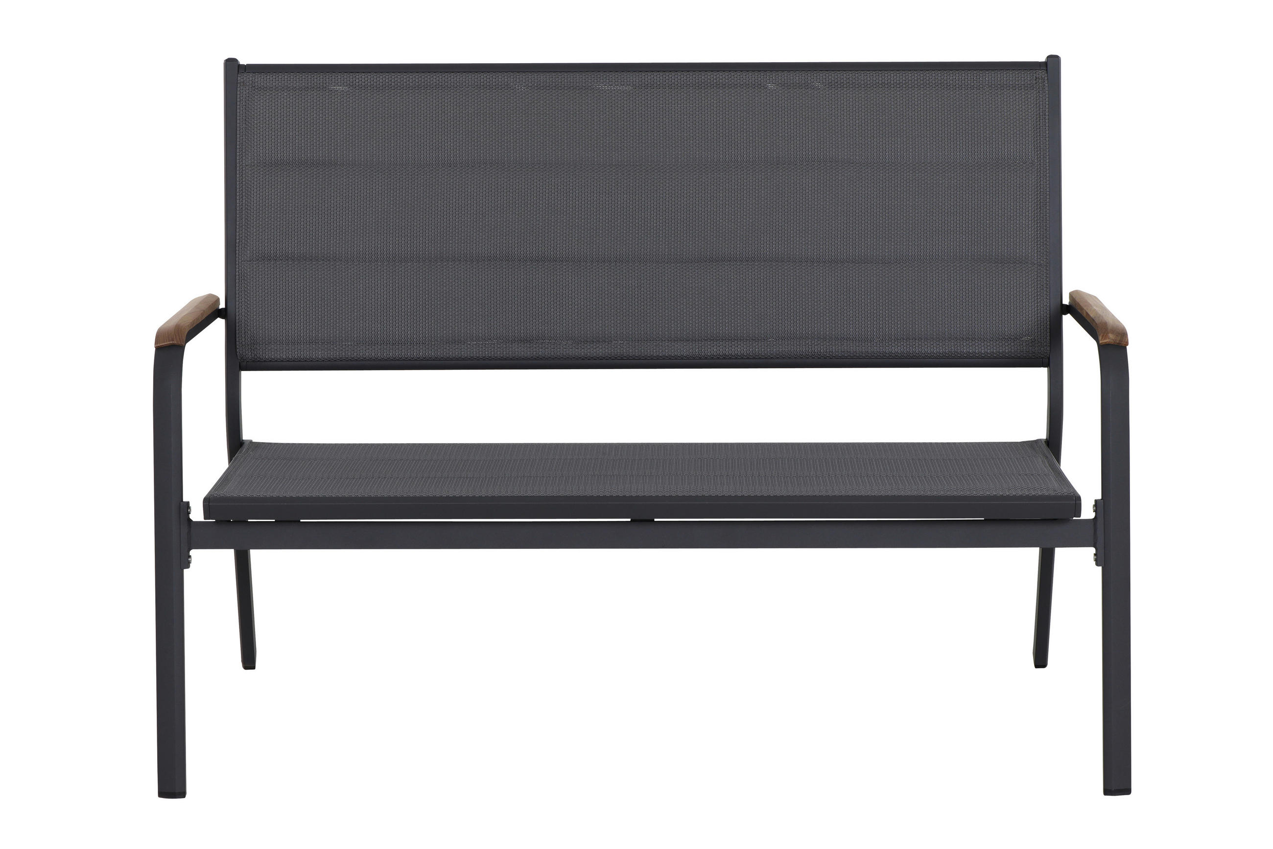 GARTENBANK 138,5/97/67 cm Teakholz  Aluminium  - Anthrazit, KONVENTIONELL, Holz/Kunststoff (138,5/97/67cm) - Siena Garden