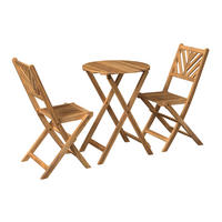 BALKONSET   - Akaziefarben, MODERN, Holz (57/57/74cm) - Ambia Garden