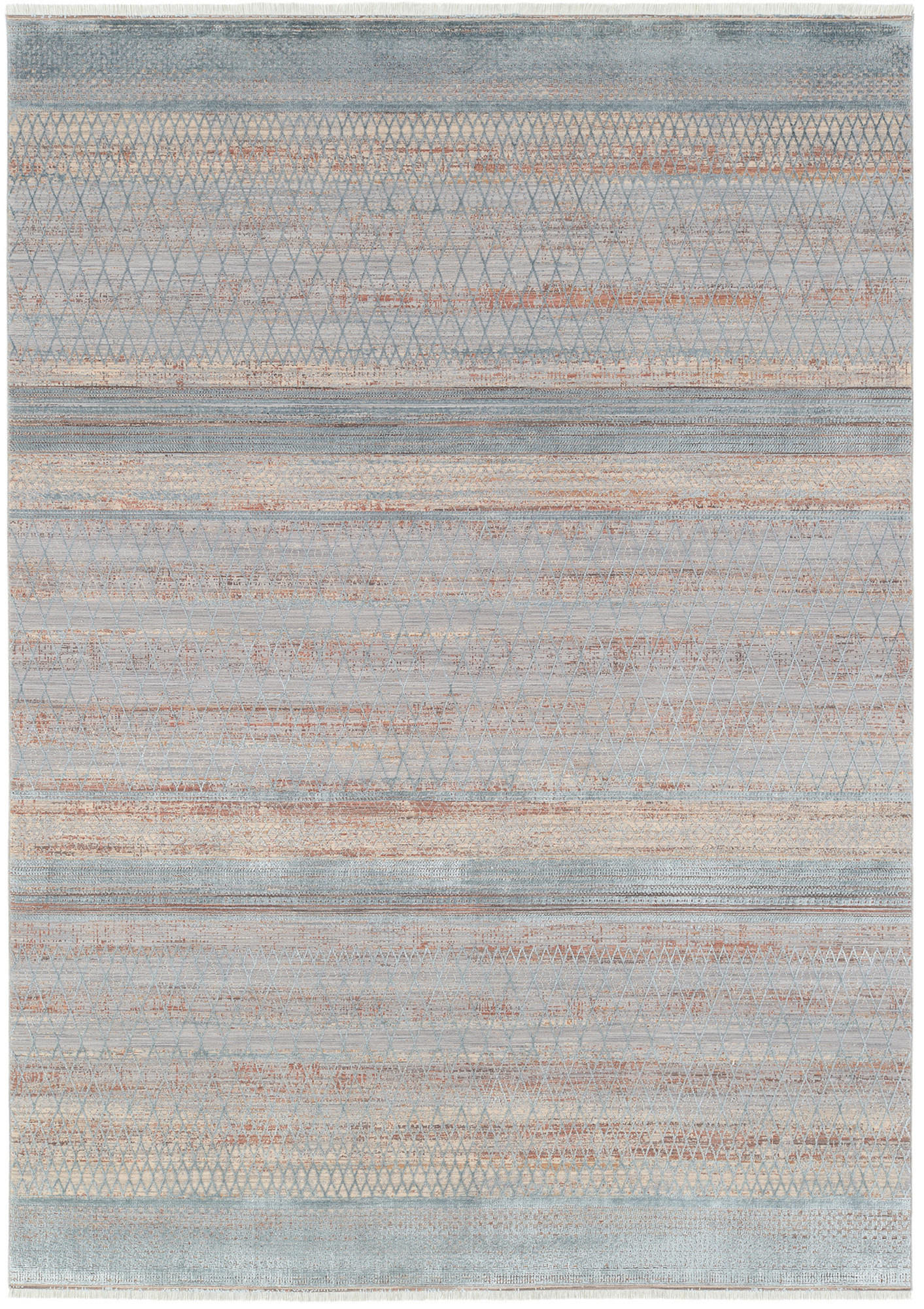 WEBTEPPICH 65/130 cm Tinto Maestro Blau, Creme  - Blau/Creme, Design, Textil (65/130cm) - Dieter Knoll