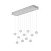 ZÁVĚSNÉ LED SVÍTIDLO, 114/30/200 cm  - bílá/průhledné, Design, kov/plast (114/30/200cm) - Musterring