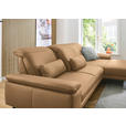 ECKSOFA in Echtleder Honig  - Schwarz/Honig, Design, Leder/Metall (332/193cm) - Dieter Knoll