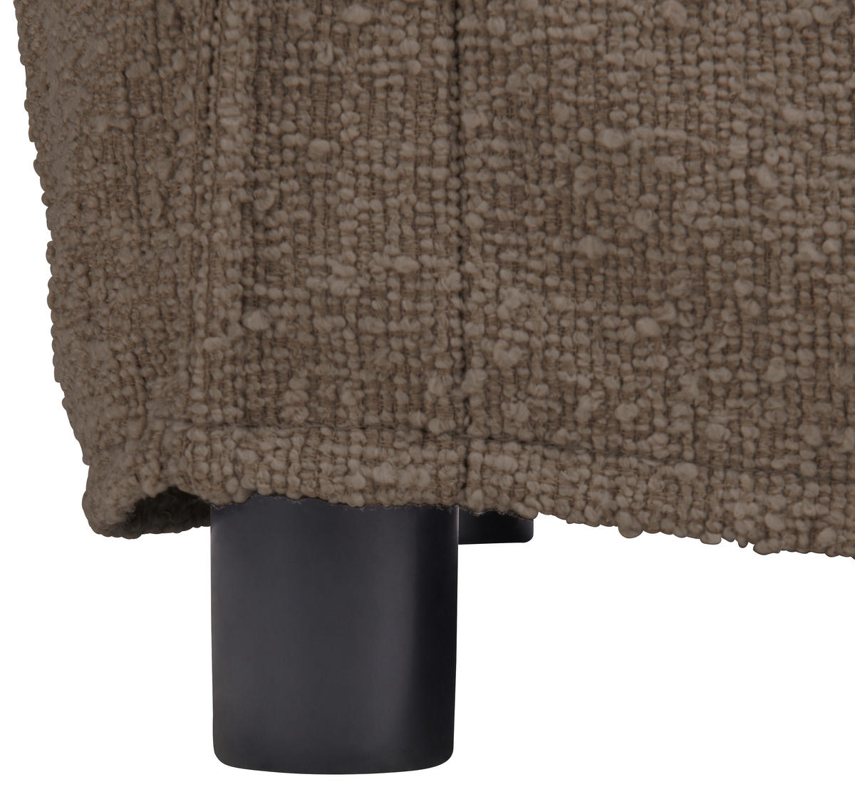 HUSSEN-SOFA in Flachgewebe, Bouclé Braun  - Braun, Trend, Textil/Metall (195/82/98cm) - Livetastic