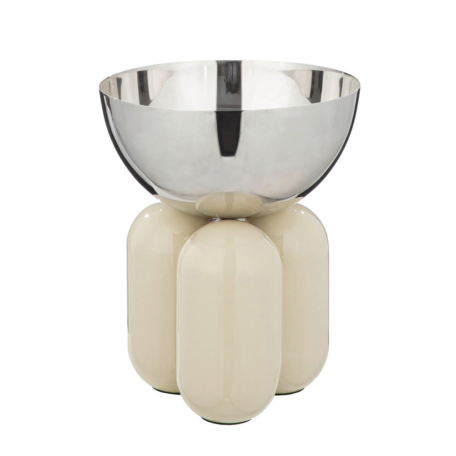 DEKOSCHALE - Silberfarben/Creme, Basics, Metall (20,5/26cm)