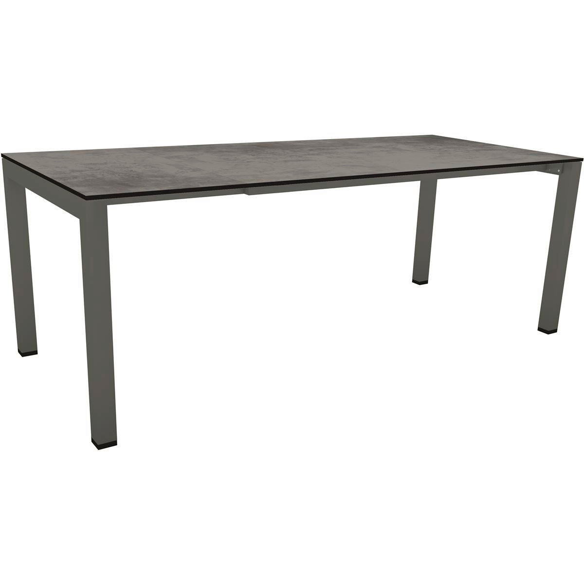 GARTENTISCH 160-210/90/75,5 cm Kunststoff rechteckig  - Anthrazit/Grau, Design, Kunststoff/Metall (160-210/90/75,5cm) - Stern