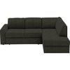ECKSOFA in Webstoff Dunkelgrün  224/165 cm  - Dunkelgrün/Schwarz, KONVENTIONELL, Kunststoff/Textil (224/165cm) - Xora