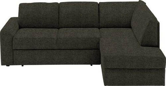 ECKSOFA in Webstoff Dunkelgrün  - Dunkelgrün/Schwarz, KONVENTIONELL, Kunststoff/Textil (224/165cm) - Xora