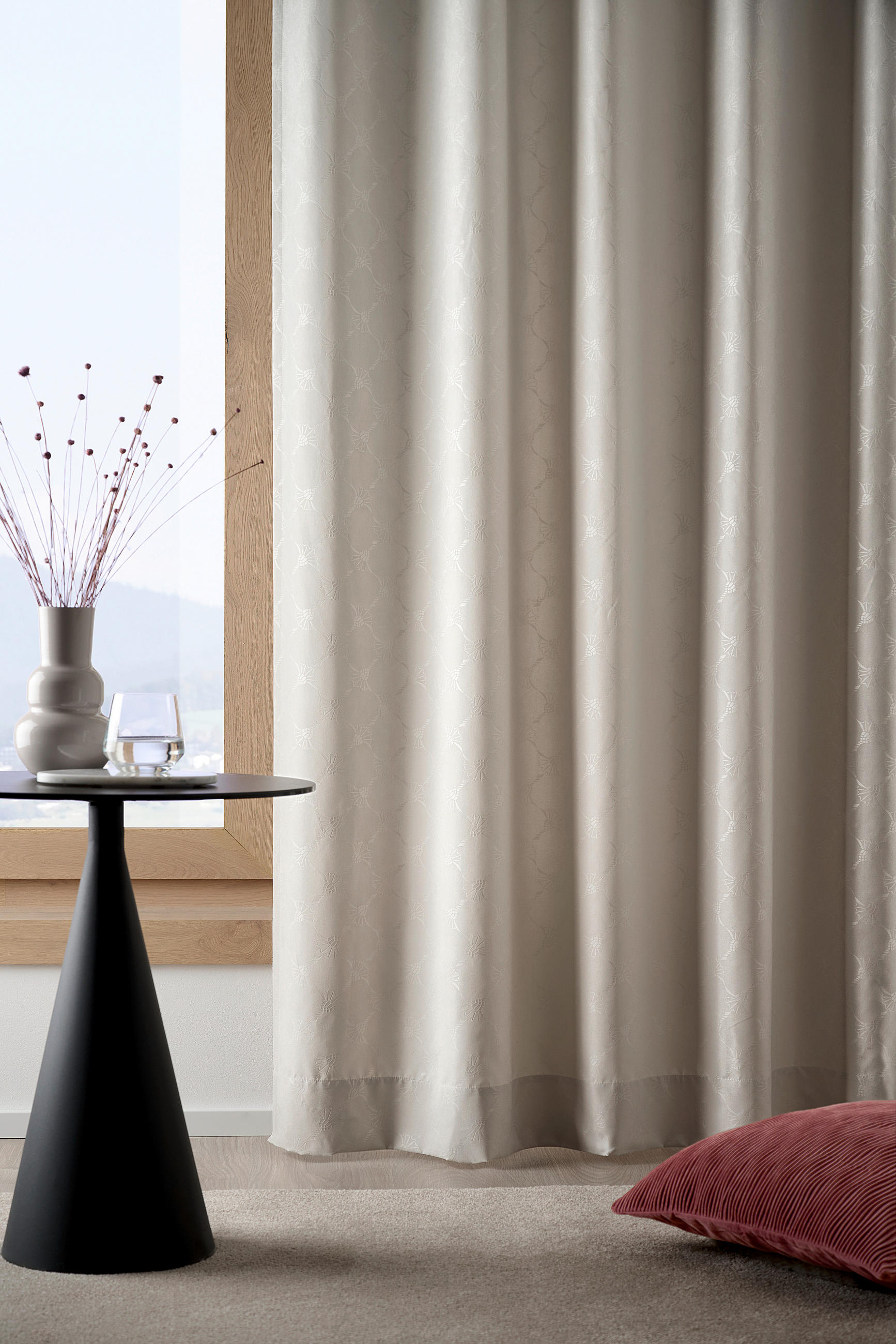 HOTOVÝ ZÁVES, nepriehľadné, 130/250 cm - krémová/prírodná farba, Basics, textil (130/250cm) - Joop!