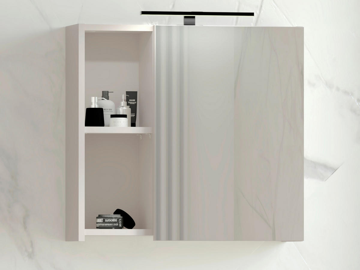 SPIEGELSCHRANK 60/56/15,1 cm  - Kaschmir, Trend, Glas/Holzwerkstoff (60/56/15,1cm) - Respekta