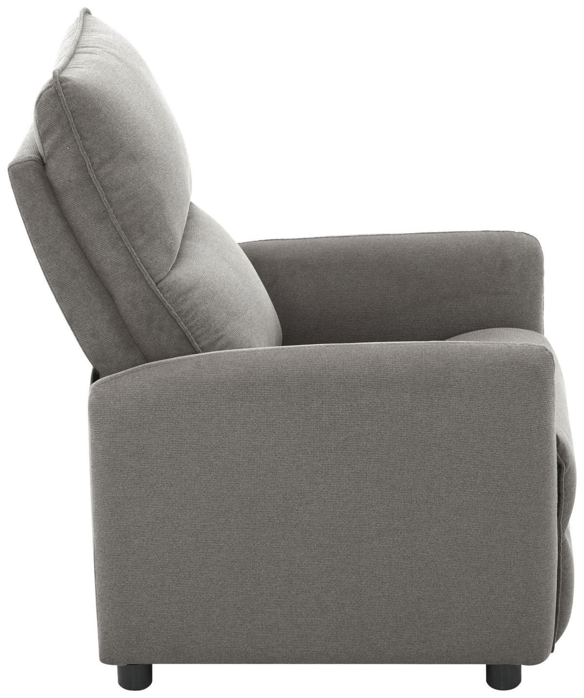 Fotoliu Pentru Televizor din lemn, metal, plastic, textil, gri deschis - gri deschis/negru, Konventionell, plastic/lemn (74/101/95cm) - Carryhome