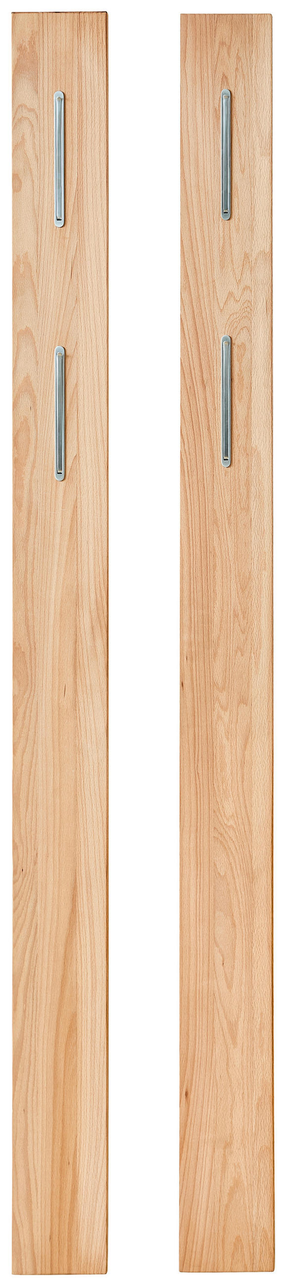 GARDEROBENPANEEL 2 Stück  in 13/160/2 cm  - Buchefarben, KONVENTIONELL, Holz (13/160/2cm) - Linea Natura