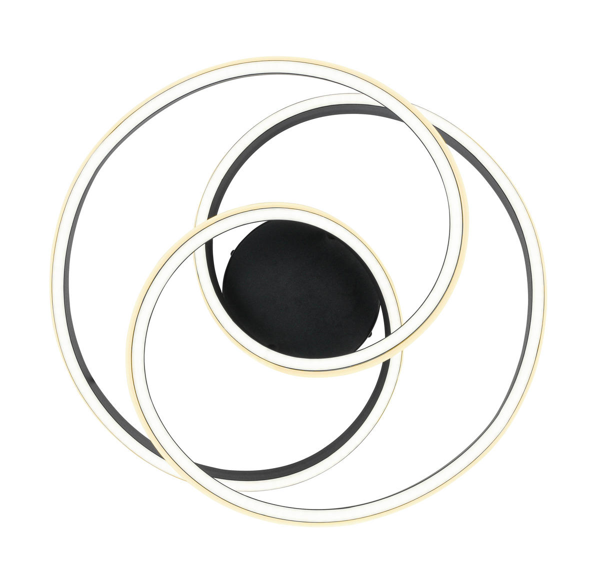 STROPNÍ LED SVÍTIDLO, 48/52/23 cm - bílá/černá, Design, kov/plast (48/52/23cm) - Novel