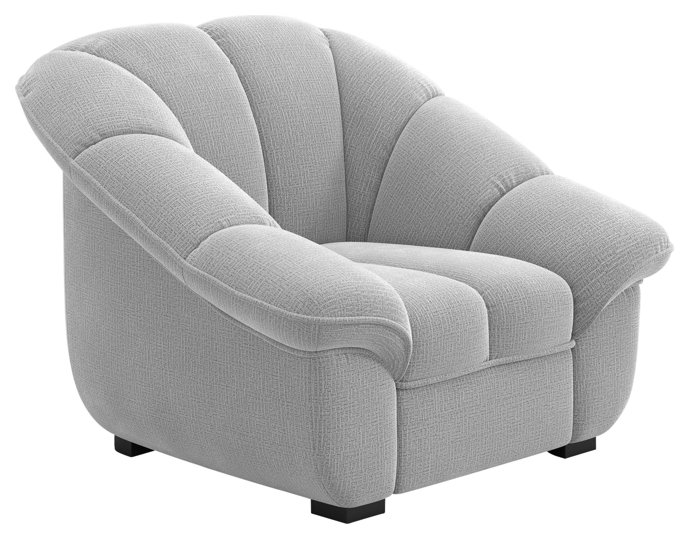 SESSEL in Chenille Hellgrau  - Hellgrau/Schwarz, KONVENTIONELL, Kunststoff/Textil (110/88/104cm) - Welnova