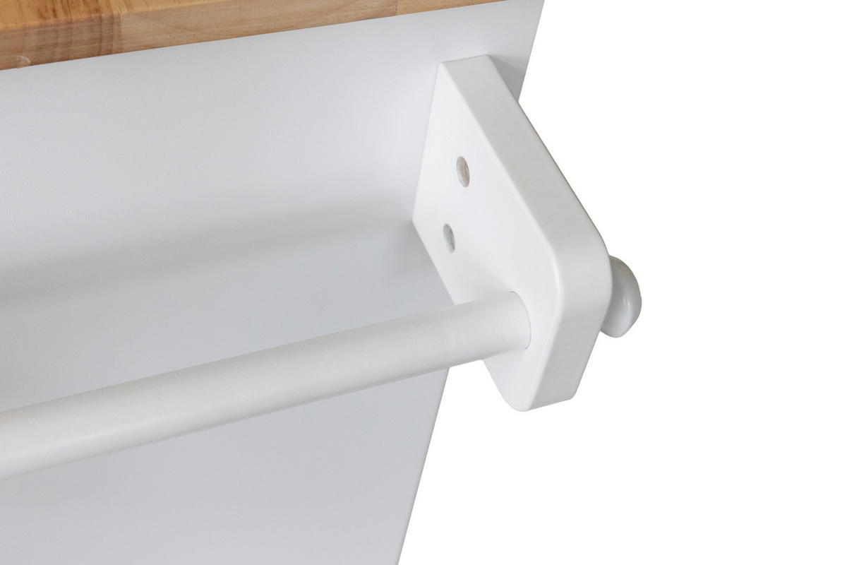 SERVIERWAGEN in Weiß  - Silberfarben/Schwarz, Basics, Holz/Holzwerkstoff (68/89/40cm) - MID.YOU