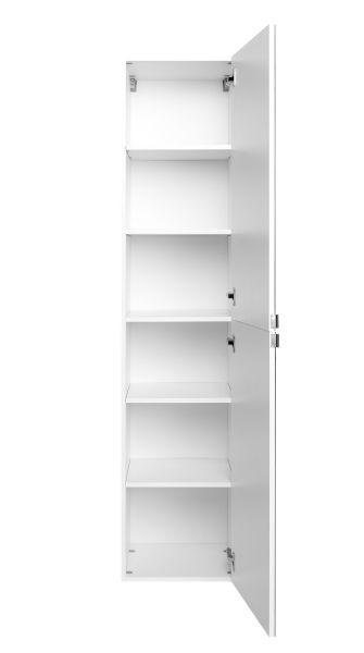HOCHSCHRANK Weiß - Chromfarben/Weiß, KONVENTIONELL, Glas/Holzwerkstoff (40/180/35cm) - Xora