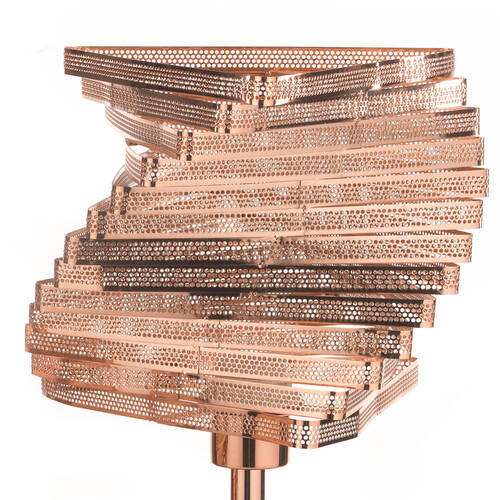 TISCHLEUCHTE 25/40 cm   - Kupferfarben, Design, Metall (25/40cm)