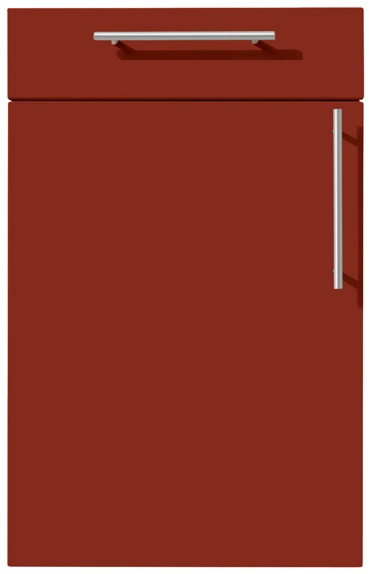 EINBAUKÜCHE SILVIA  - Rot/Schwarz, Design, Holzwerkstoff - Novel