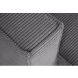 ECKSOFA  in Feincord Dunkelgrau  - Dunkelgrau/Schwarz, KONVENTIONELL, Kunststoff/Textil (242/151cm) - Carryhome