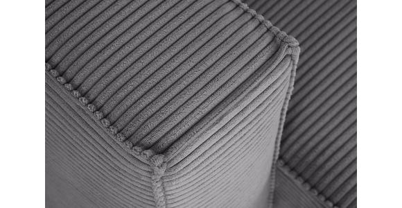 ECKSOFA  in Feincord Dunkelgrau  - Dunkelgrau/Schwarz, KONVENTIONELL, Kunststoff/Textil (242/151cm) - Carryhome