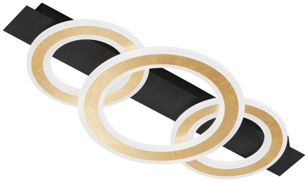 LED-DECKENLEUCHTE    76,5/36/5 cm  - Goldfarben, Design, Kunststoff/Metall (76,5/36/5cm) - Fischer & Honsel