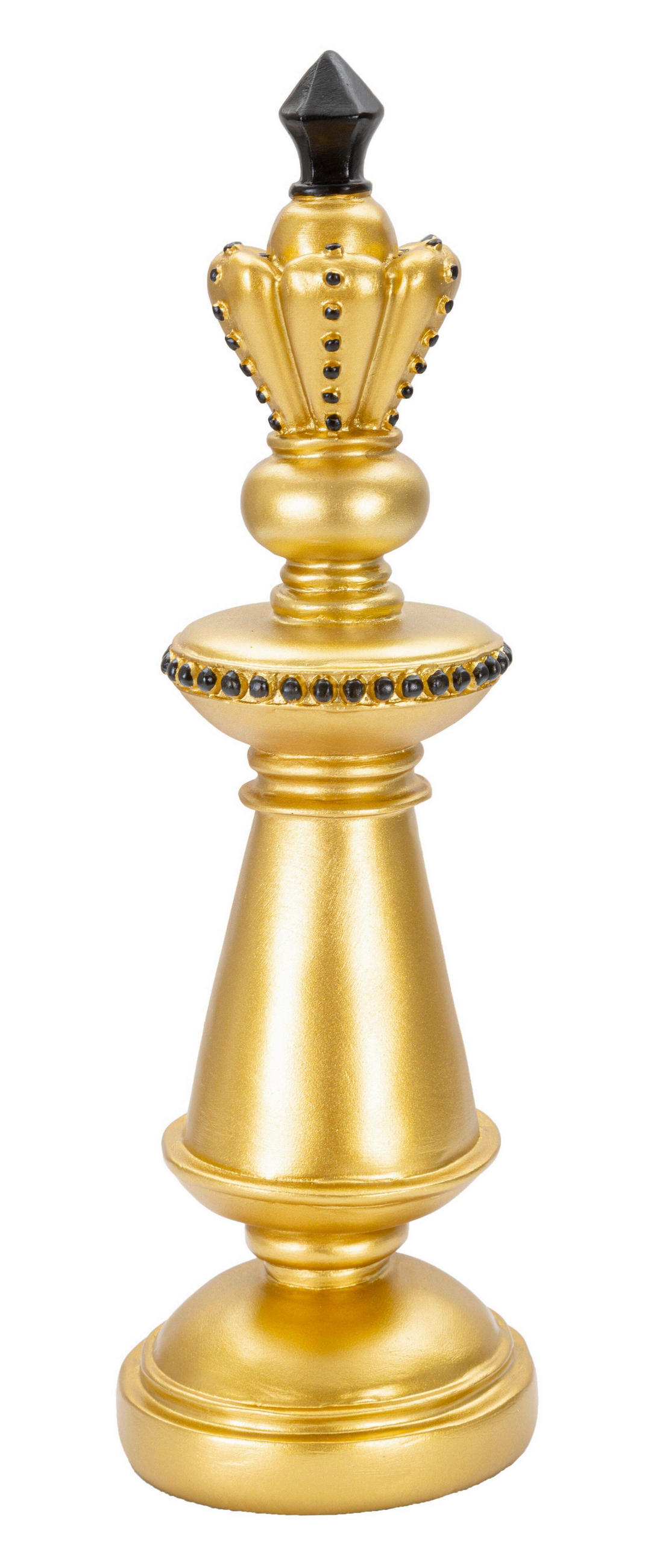 Skulptur Gold And Black King B: 11 Cm