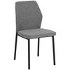 STUHL  in Stahl Webstoff Metall, Textil  - Schwarz/Grau, MODERN, Textil/Metall (46/86/53cm) - MID.YOU