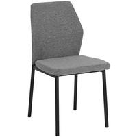 STUHL  in Stahl Webstoff Metall, Textil  - Schwarz/Grau, MODERN, Textil/Metall (46/86/53cm) - MID.YOU