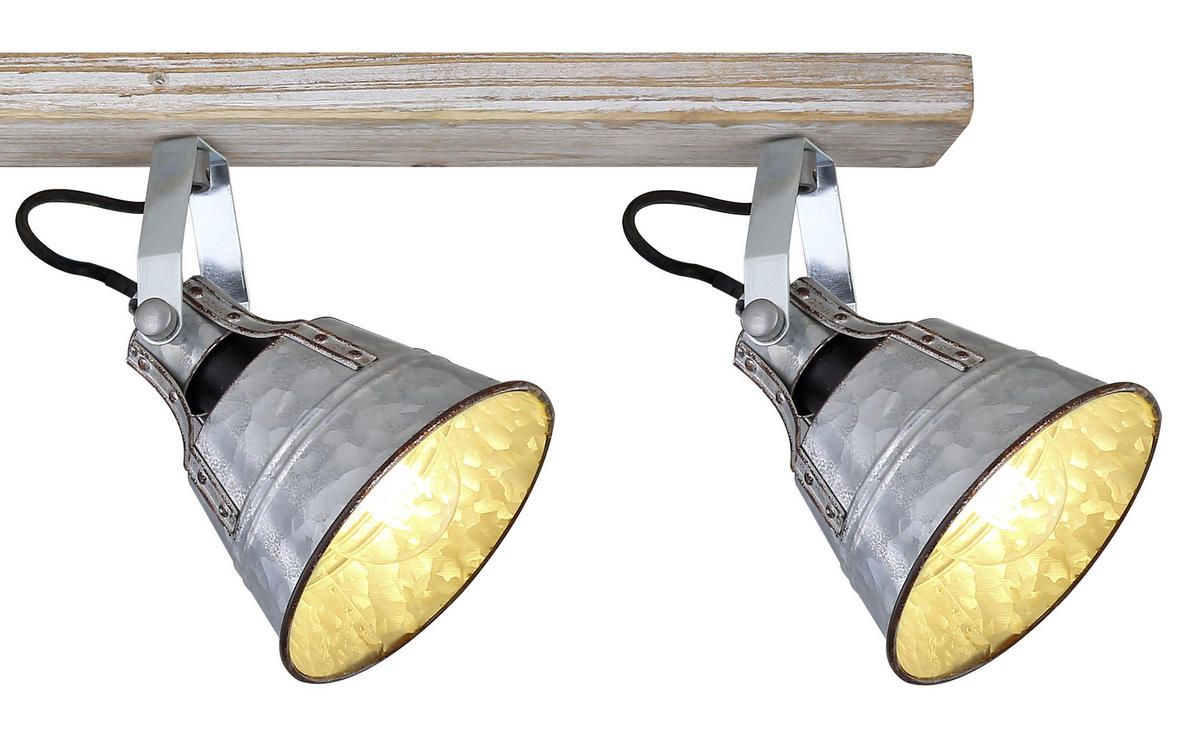 STRAHLER GÜNTHER 82/17,5/24 cm   - Zinkfarben/Weiß, LIFESTYLE, Holz/Metall (82/17,5/24cm) - Globo